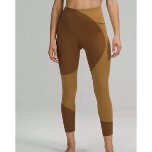 Lululemon Nulu Colour Block High-Rise Tight 25" Copper Brown Size 2
